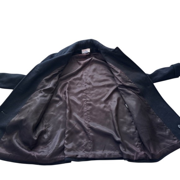 Herman Kay Vintage Wool Button Down Coat with Scarf Women's Size 16P - Picture 4 of 6